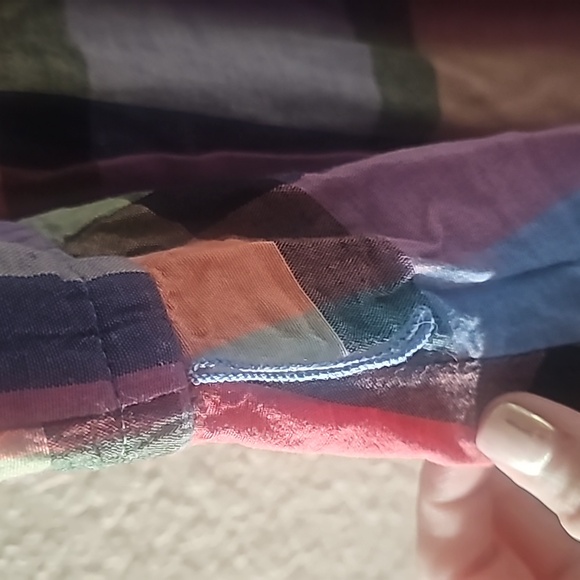 Lane bryant plaid multicolor faux wrap dress - Picture 4 of 8